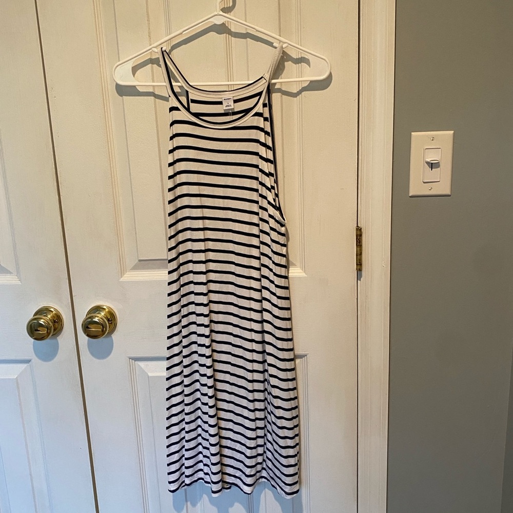 Striped Sleeveless Maxi Dress